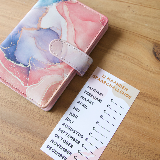 Marble budget binder roze/paars - Budget Binder