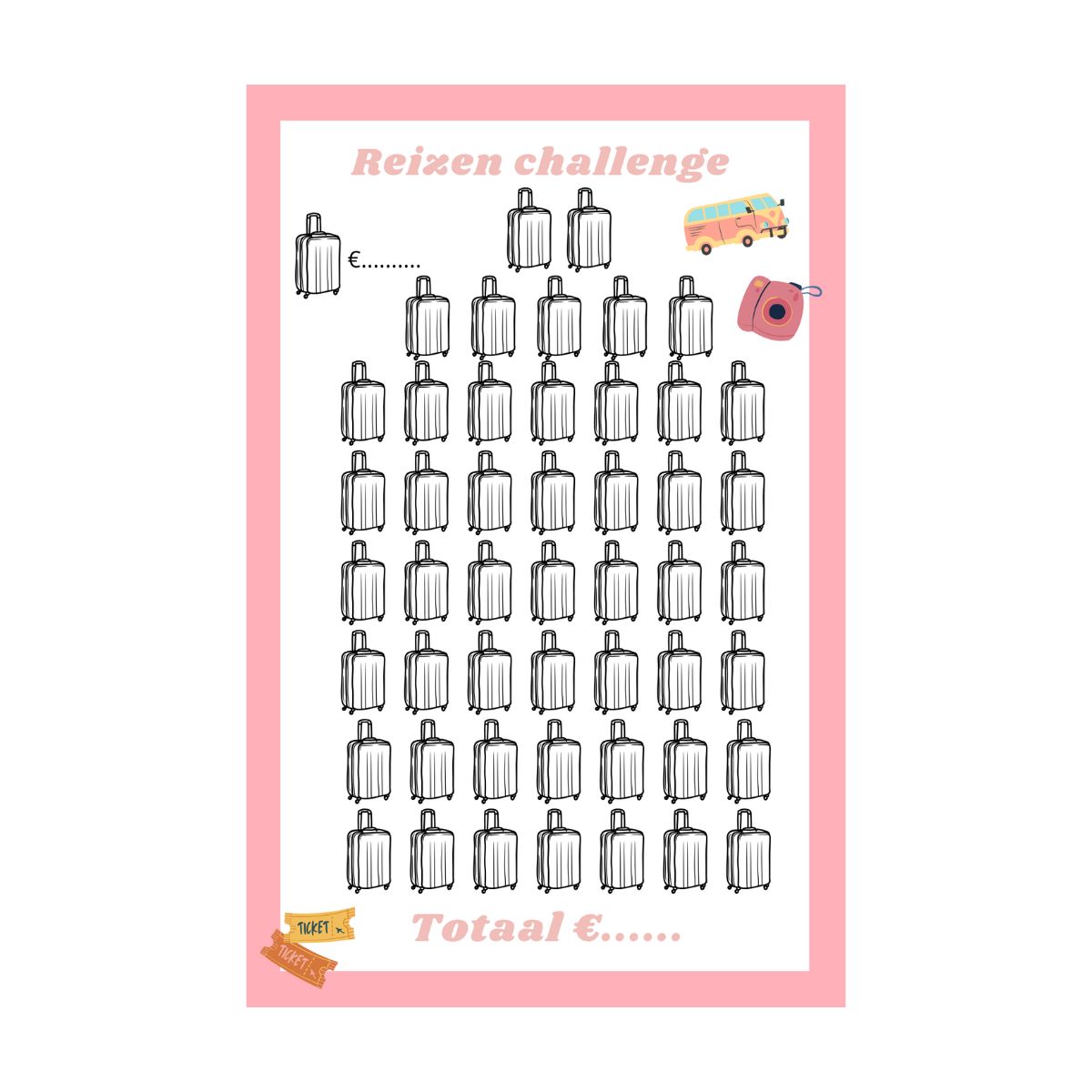 A5 spaarchallenge reizen