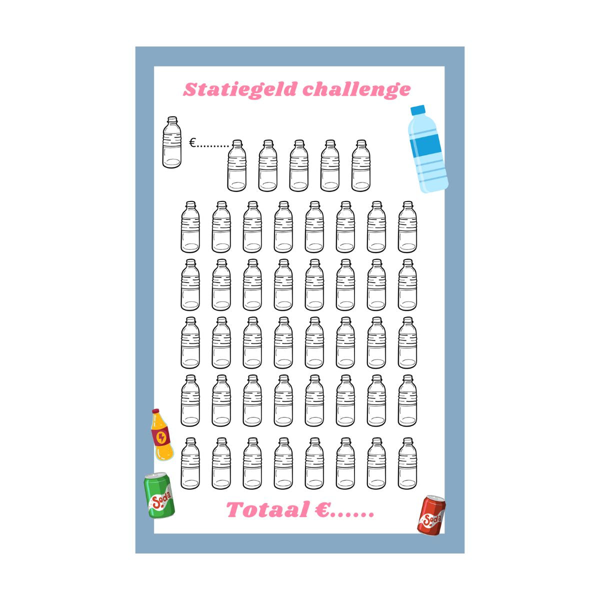 A5 spaarchallenge statiegeld