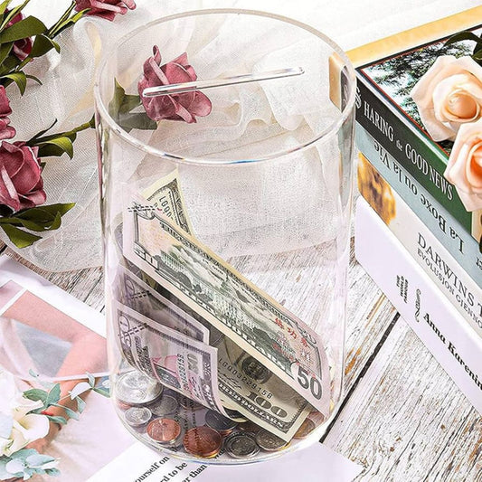 Acryl spaarpot transparant - Budget Binder