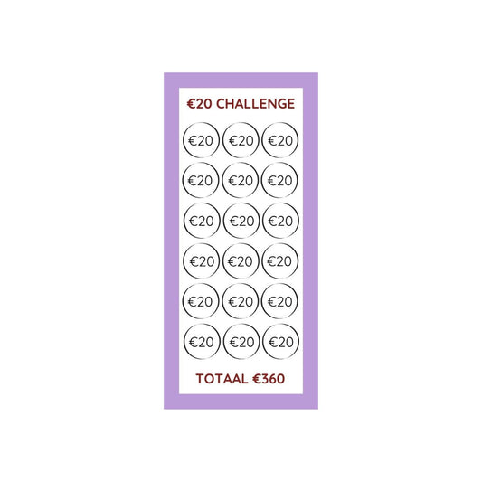 A7 Spaarchallenge 20 euro