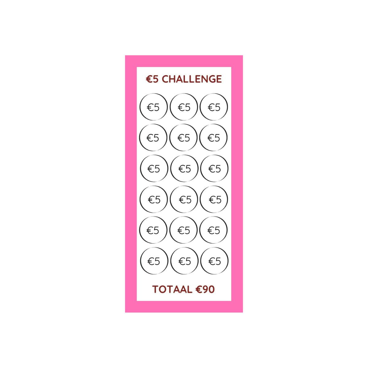 A7 Spaarchallenge 5 euro