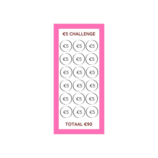 A7 Spaarchallenge 5 euro