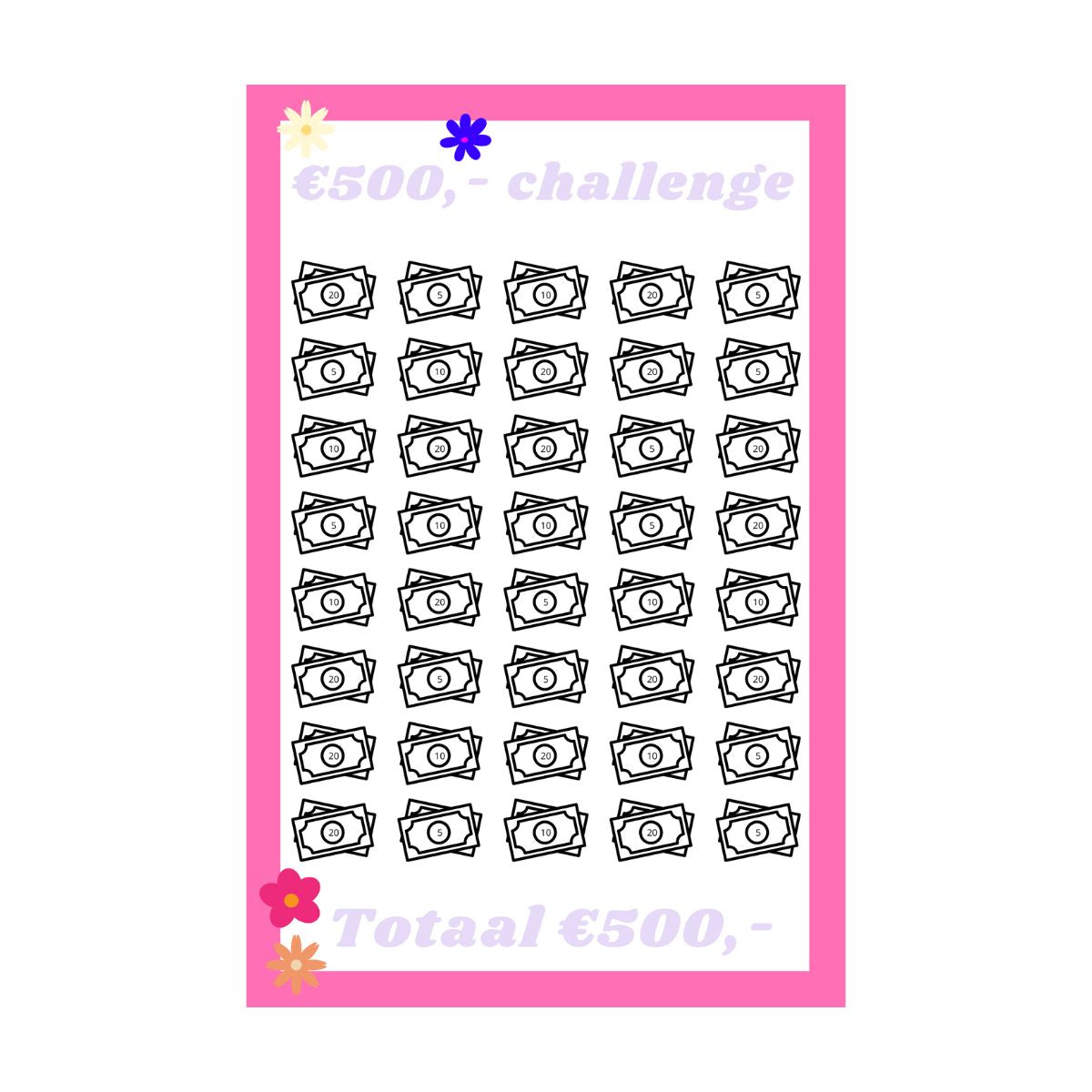 A5 spaarchallenge €500,-