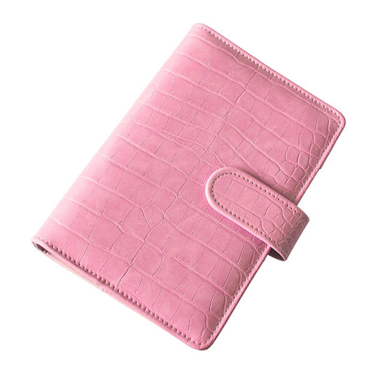 A5 Croco budget binder roze - Budget Binder