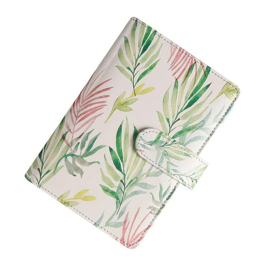 A6 budget binder botanical roze