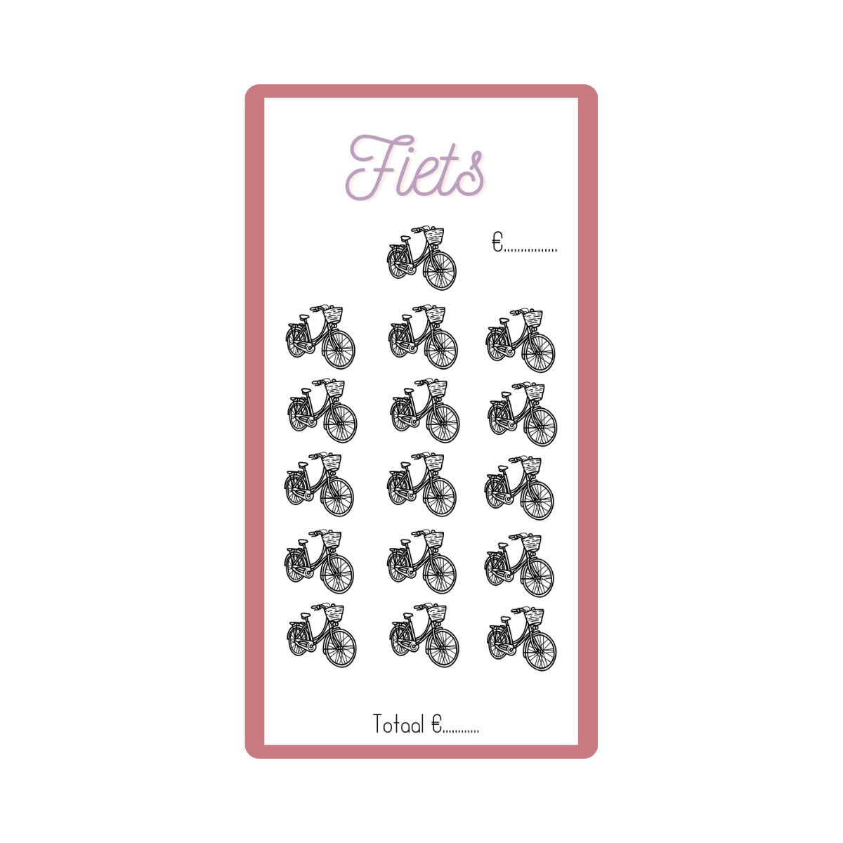 Spaarchallenge fiets - Budget Binder