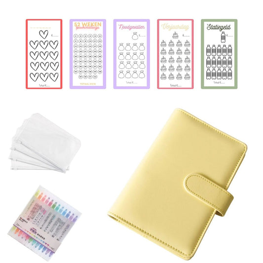 A6 Budget Binder Startset zacht geel