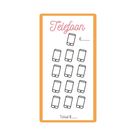 Spaarchallenge telefoon - Budget Binder