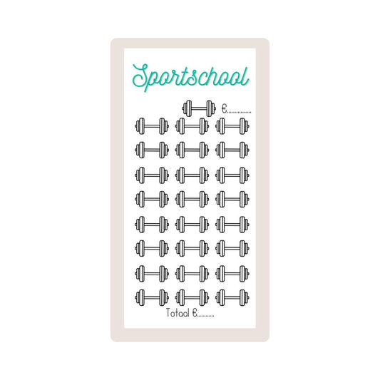 A6 Spaar challenge sportschool - Budget Binder