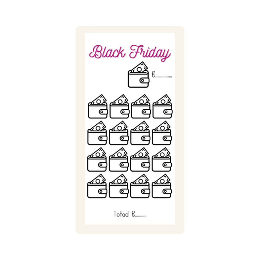 A6 Spaar challenge Black Friday - Budget Binder