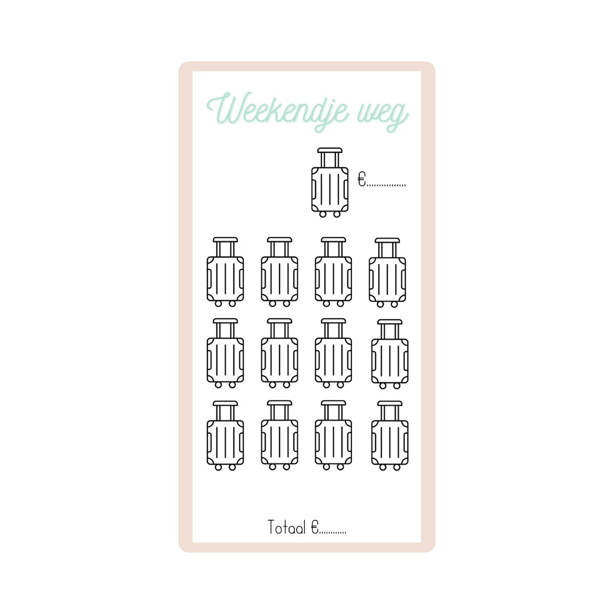 Spaarchallenge weekendje weg van Budget-Binder.nl – Budget Binder