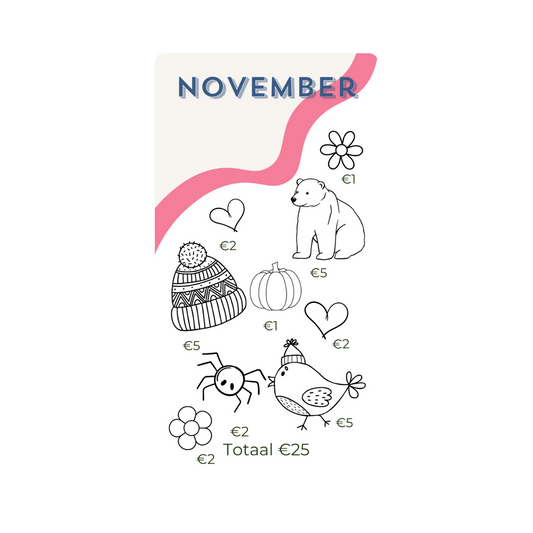 Spaar challenge november - Budget Binder