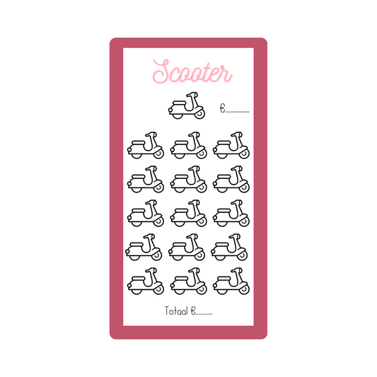 Spaar challenge scooter - Budget Binder